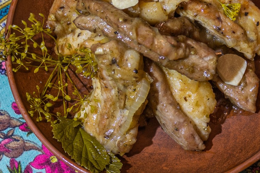 Мачанка из яиц со шкварками