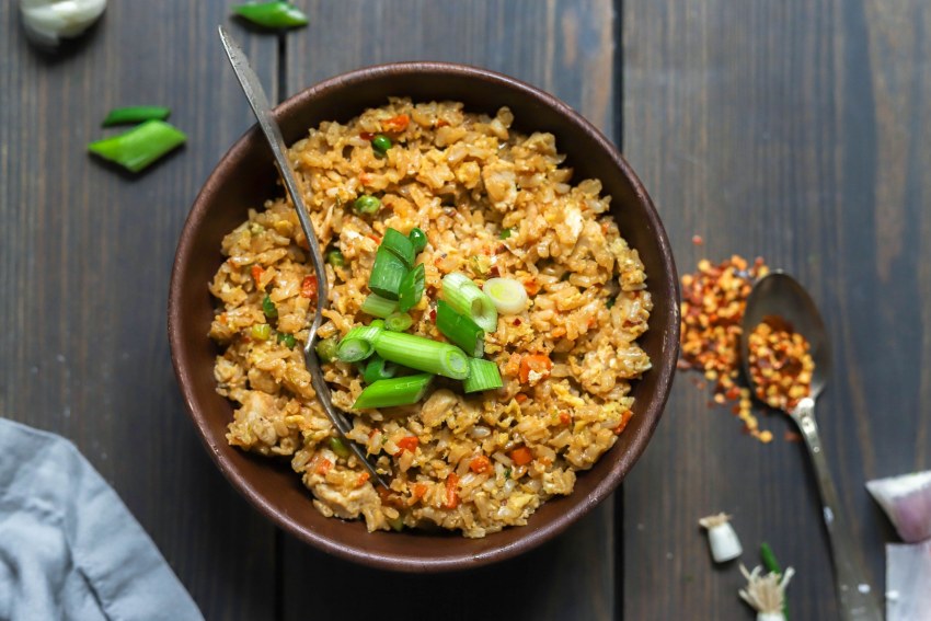 Корейская еда кимчи и рис