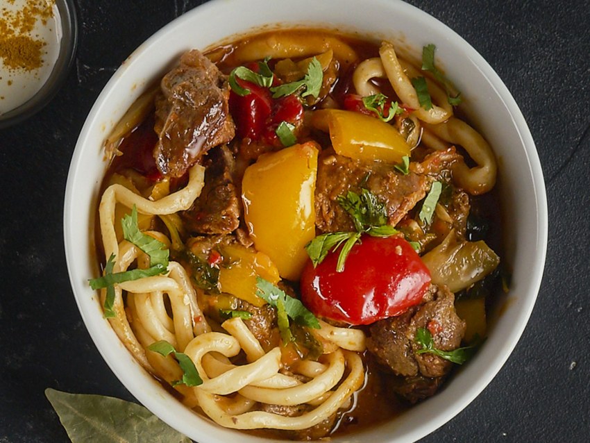 Лапша по домашнему с курицей