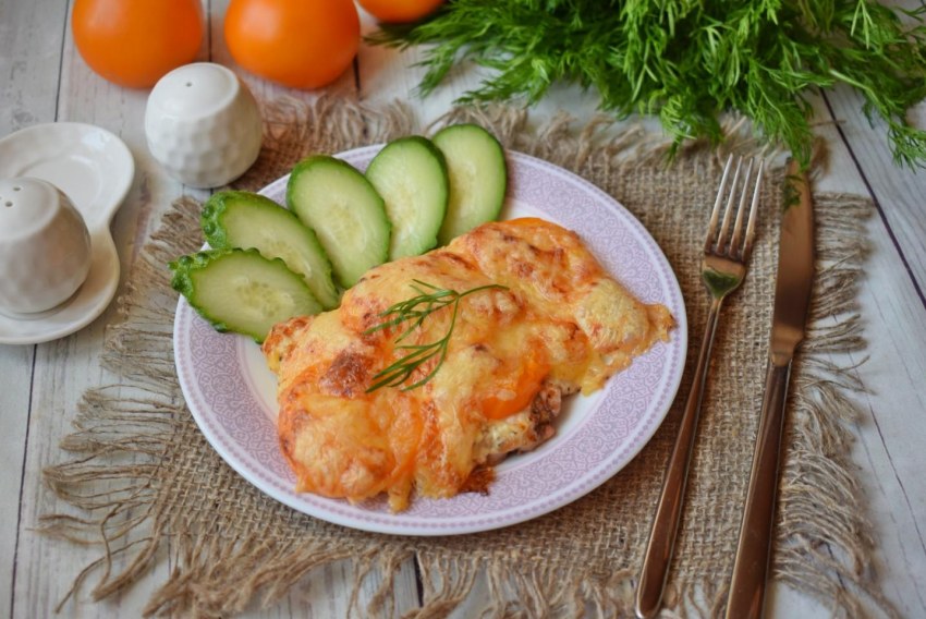 Куриное филе в луковом кляре