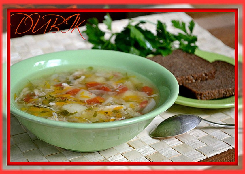 Куриный суп с овощами