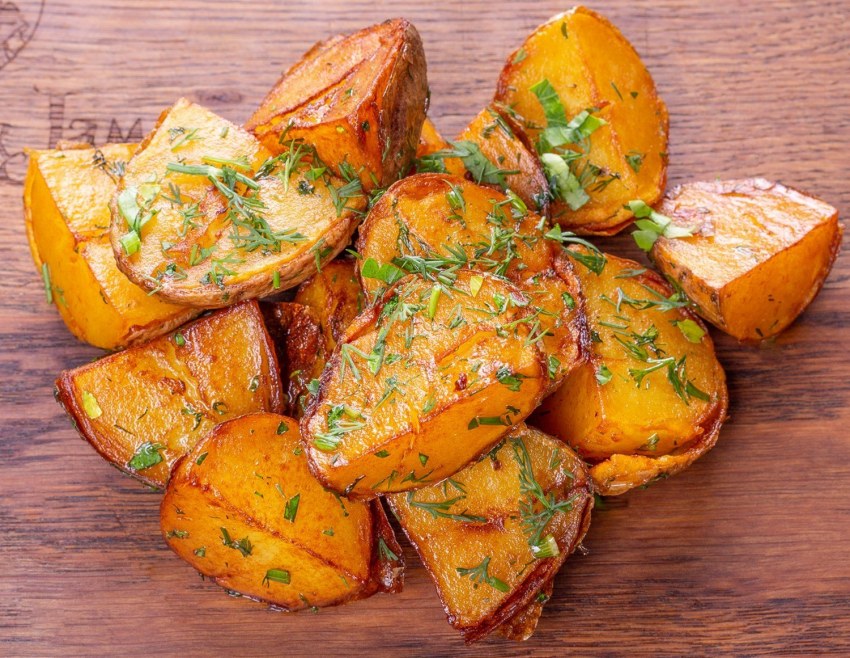 Картошка с чесноком