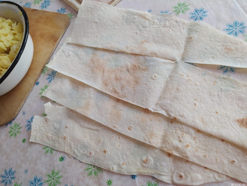 Лаваш с начинкой картошки