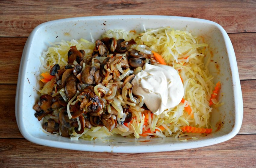 Капуста тушёная в духовке