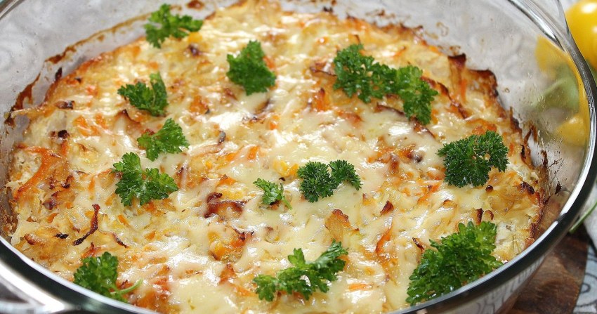 Кислая тушеная капуста с лисичками