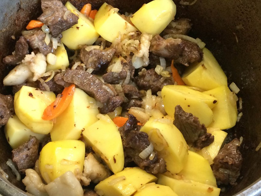 Казан кебаб с бараниной и картошкой