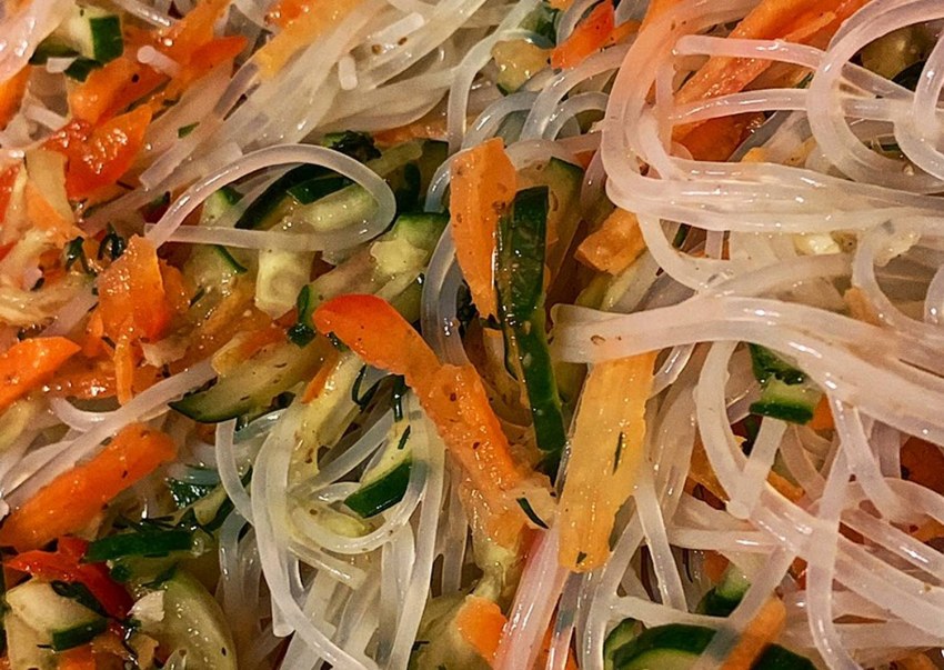 Фунчоза с овощами