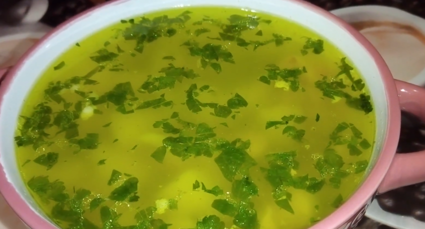 Куриный суп с фасолью