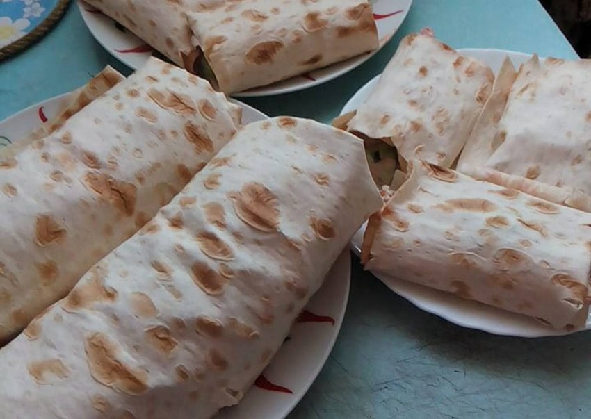 Приготовление шаурмы в домашних