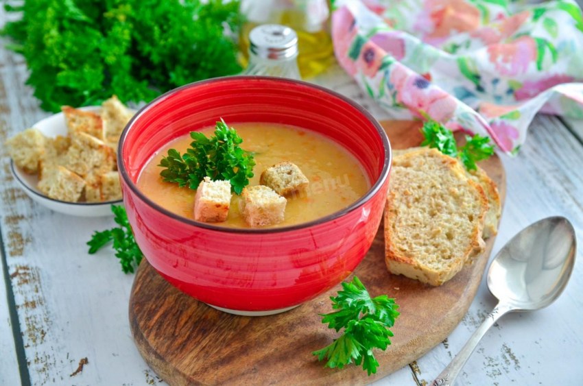 Постный быстрый рассольник с рисом