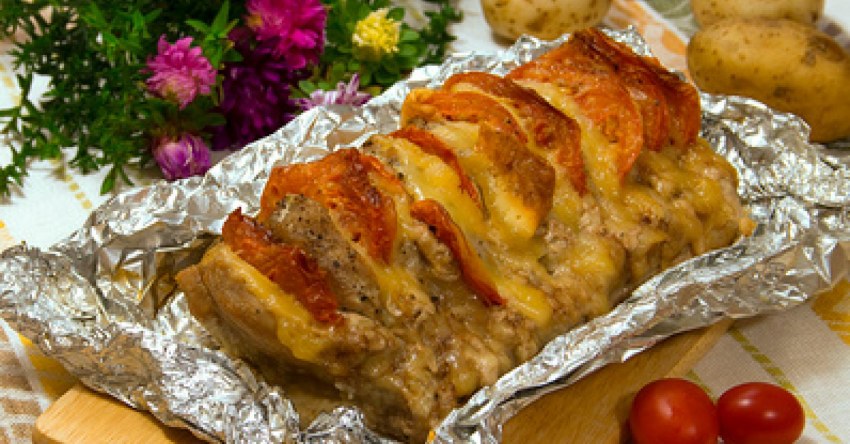 Мясо запеченное в фольге