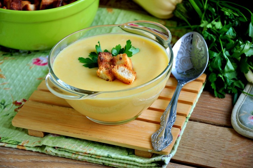 Крем суп с кабачками и картошкой