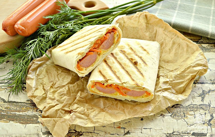 Лаваш с красной рыбой и сливочным сыром