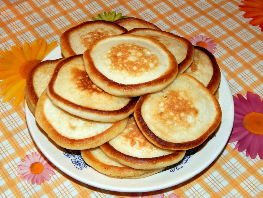 Оладьи с яблоками