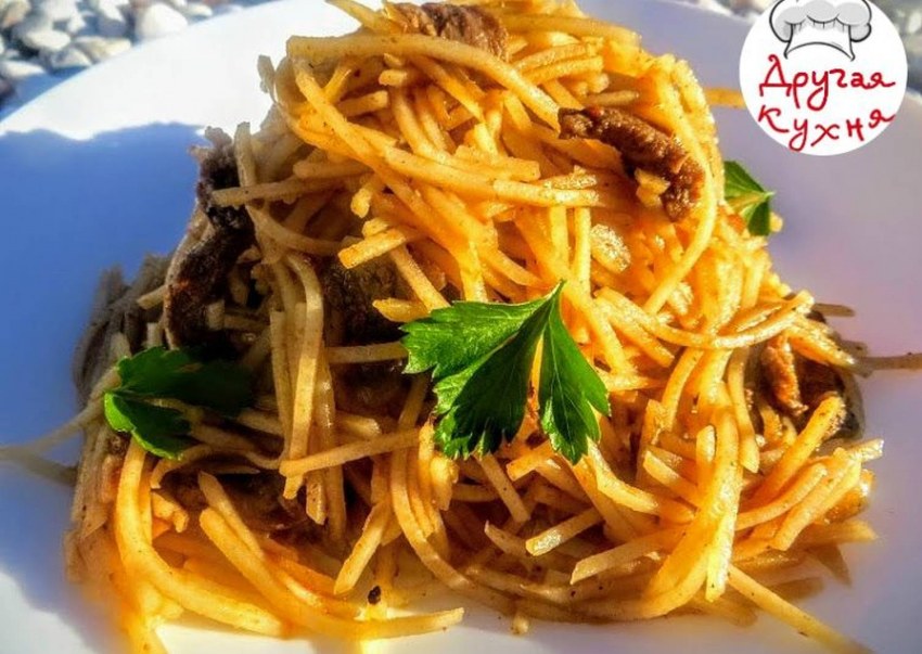 Корейский картофельный салат Камдича