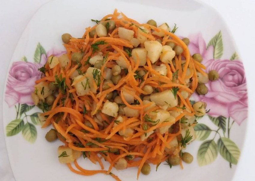 Салат из картошки соломкой по корейски