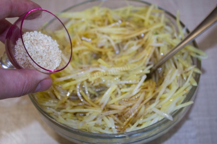 Салат с морковью по-корейски и курицей