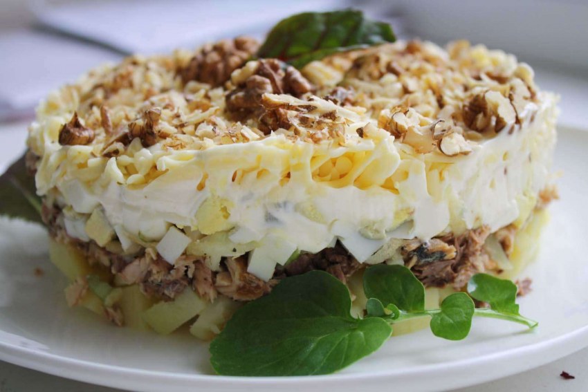 Салат с ананасом и курицей