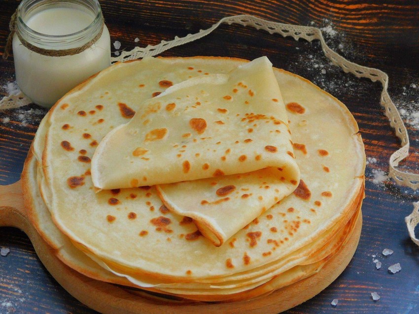 Блинчики с мясом к чаю