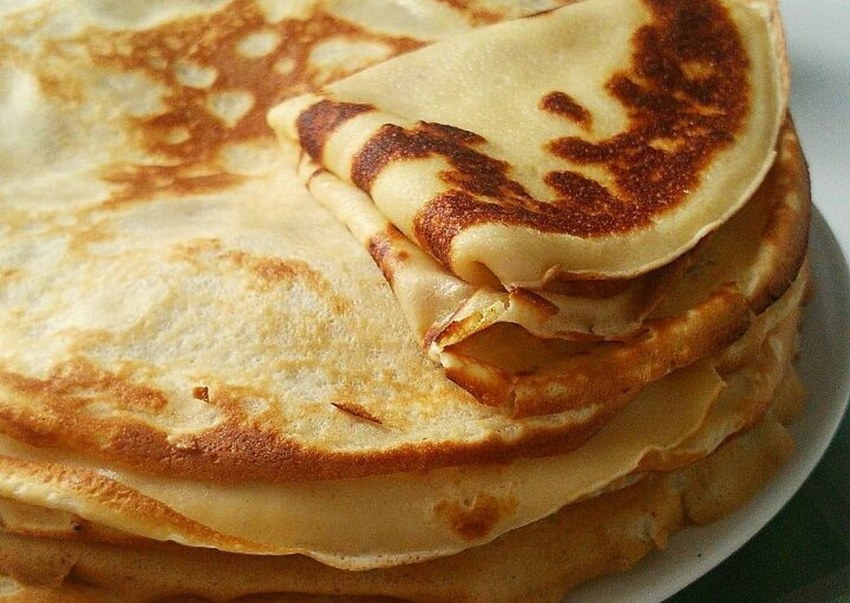 Блины с черемуховой мукой