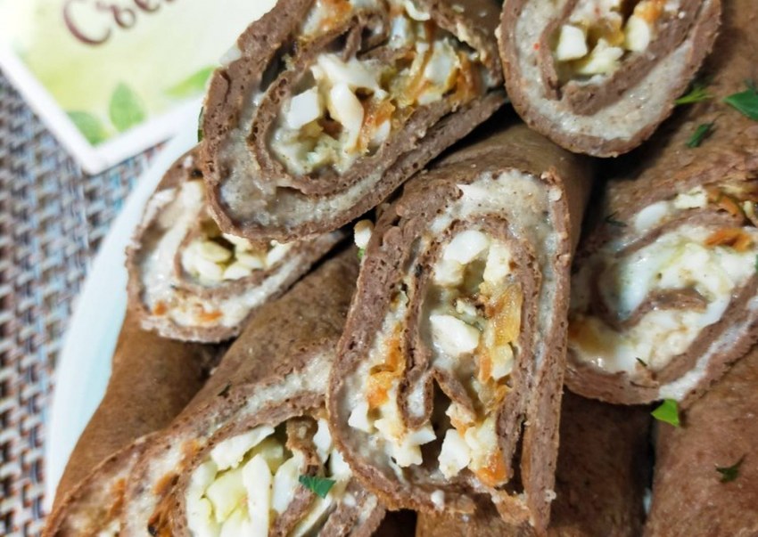 Пирог с капустой из ржаной муки