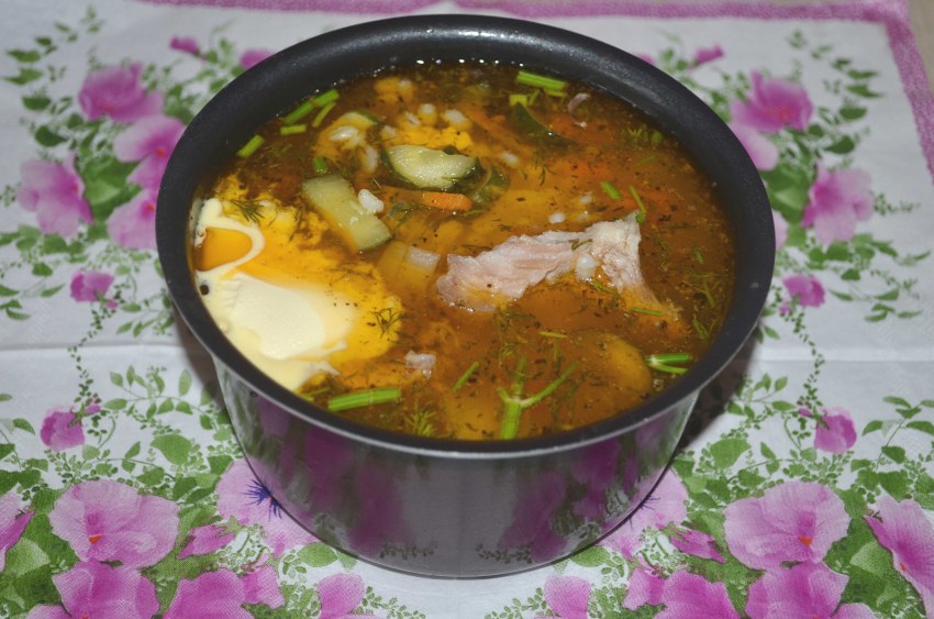 Рассольник по кубански