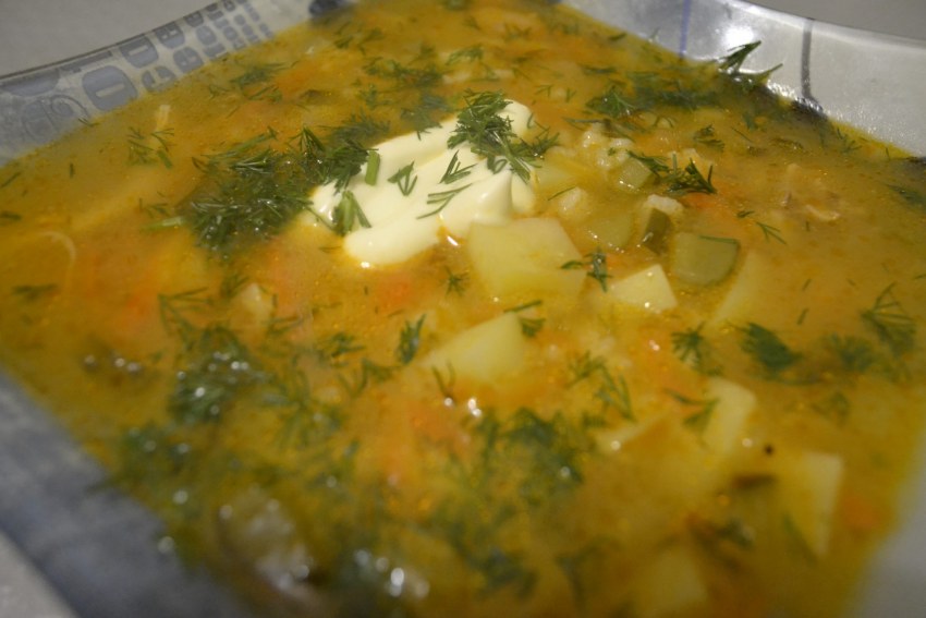 Рассольник с мясом