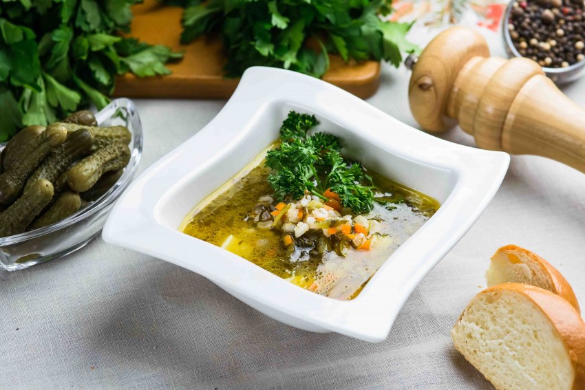 Рассольник с мясом