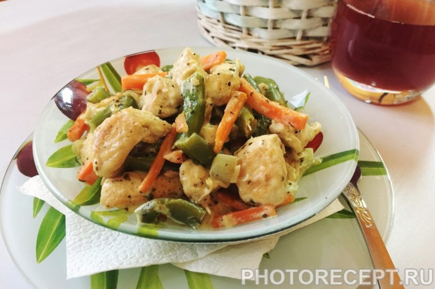 Булгур со стручковой фасолью
