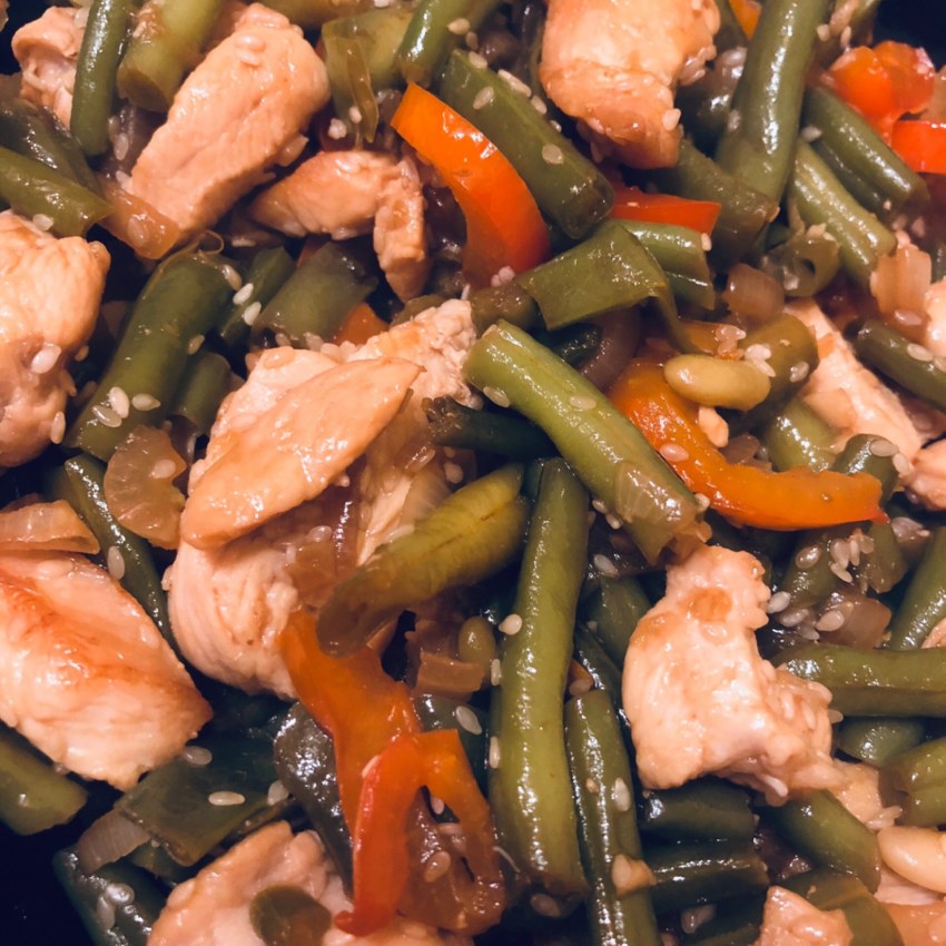 Фрикасе со стручковой фасолью