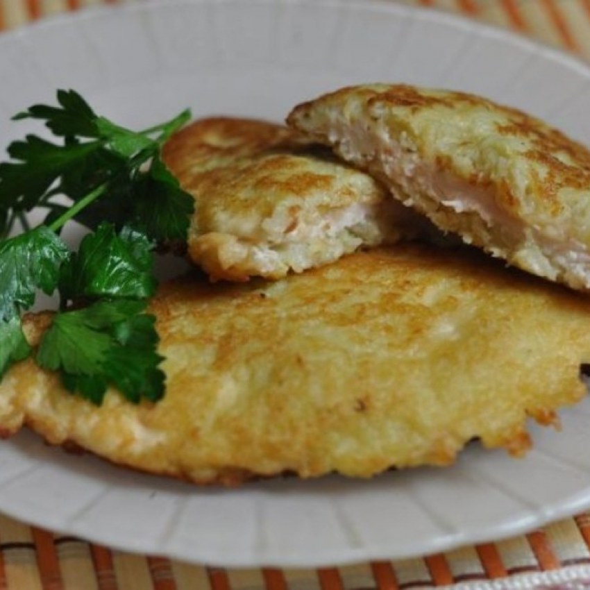 Куриная отбивная в картофельном кляре