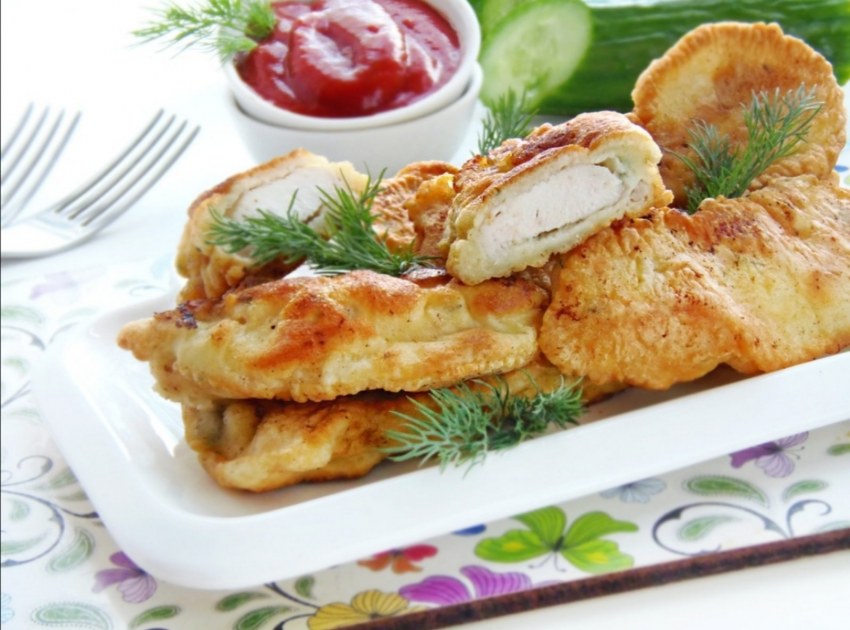 Курица в сырном кляре