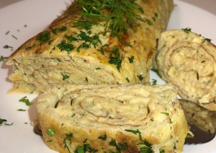 Закусочный кабачковый рулет