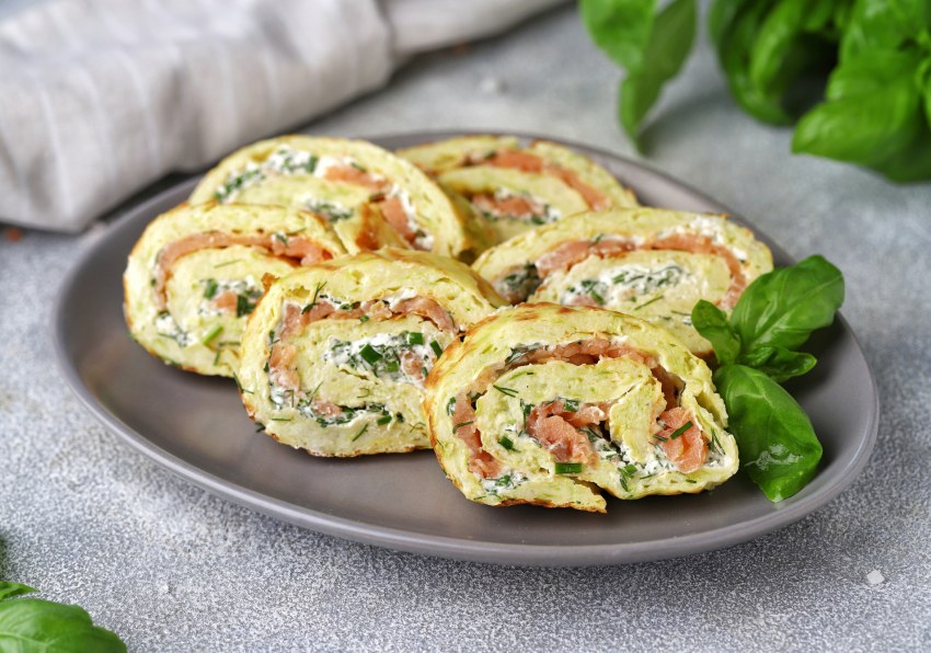 Рулетики с шампиньонами
