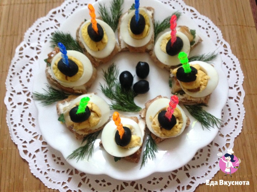 Канапе ветчина сыр маслины