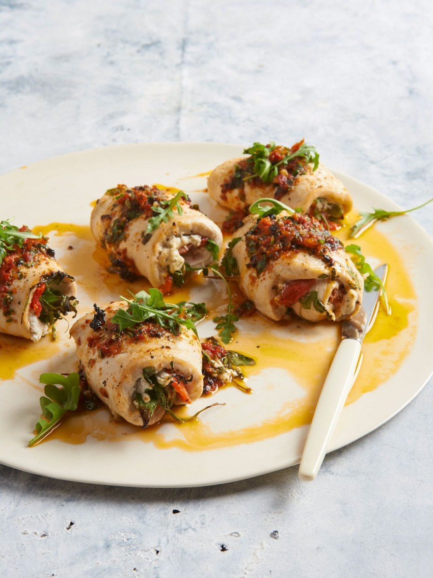 Мясные крученики с грибами