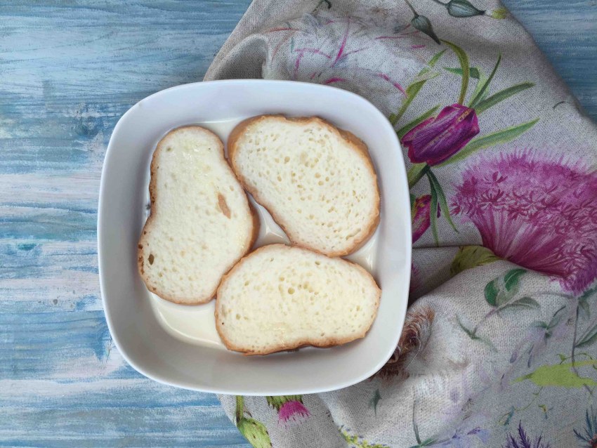 Гренки из батона с молоком