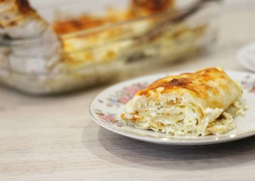 Порог из лаваща с творогом , сыром