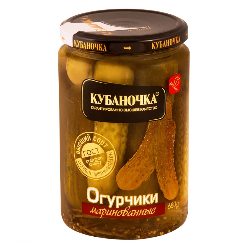 Кубаночка корнишоны Марин. 680 Гр