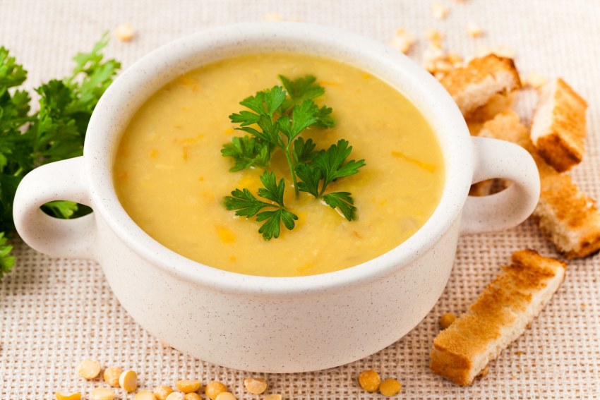 Гороховое пюре с овощами