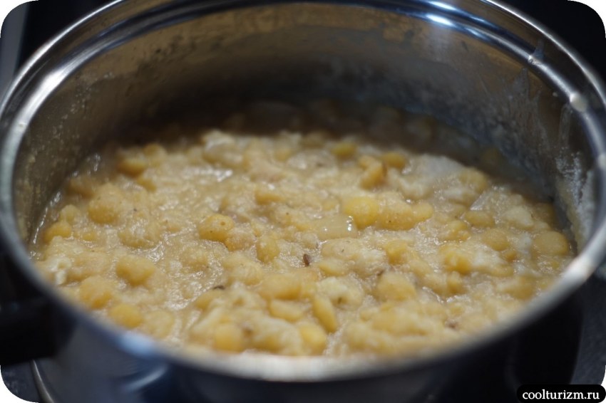 Гороховое пюре с грибами
