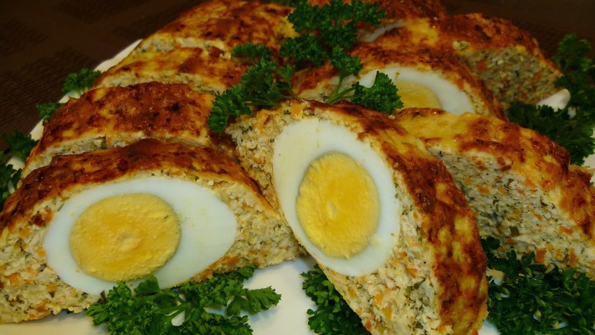 Яично кабачковый рулет