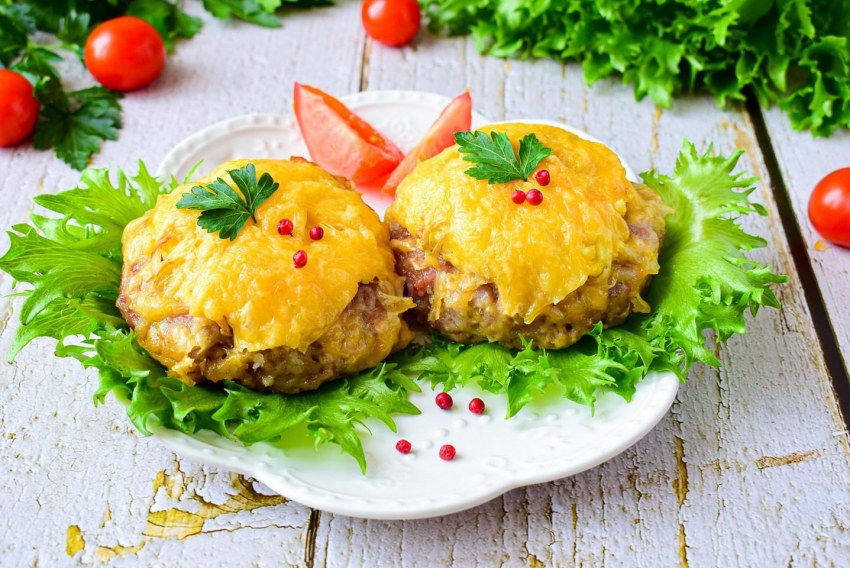 Стожки с грибами и сыром в духовке
