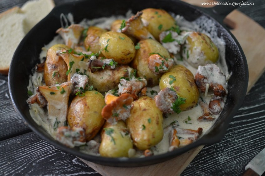 Жареный молодой картофель
