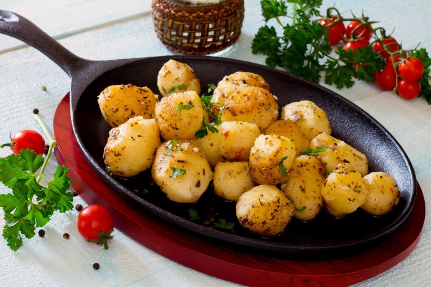 Картошка с чесноком