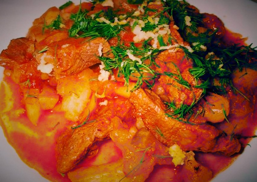 Картошка с мясом по татарски