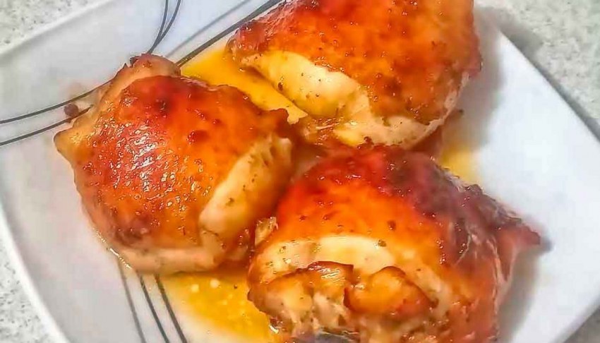 Куриные бедрышки запеченные с апельсином