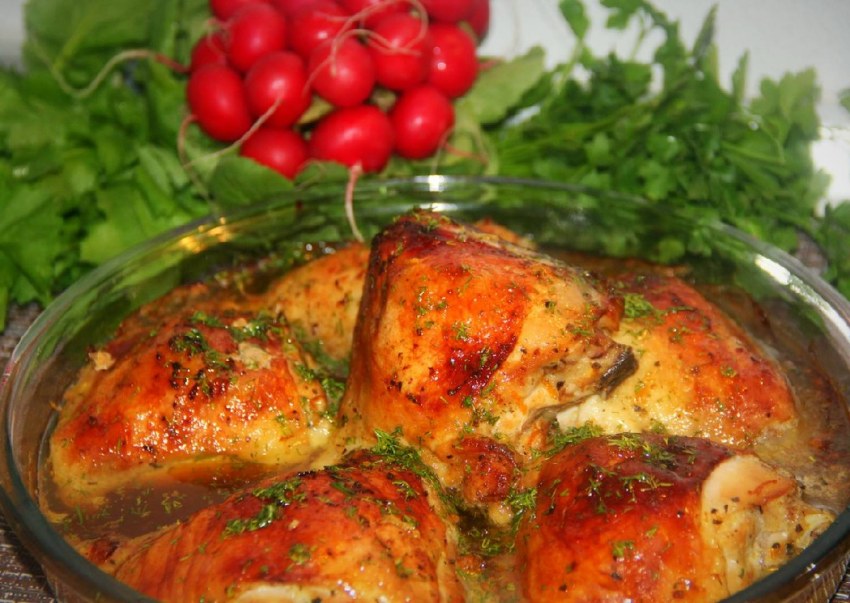 Бедрышки куриные в маринаде в духовке