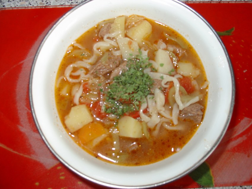 Лагман с редькой