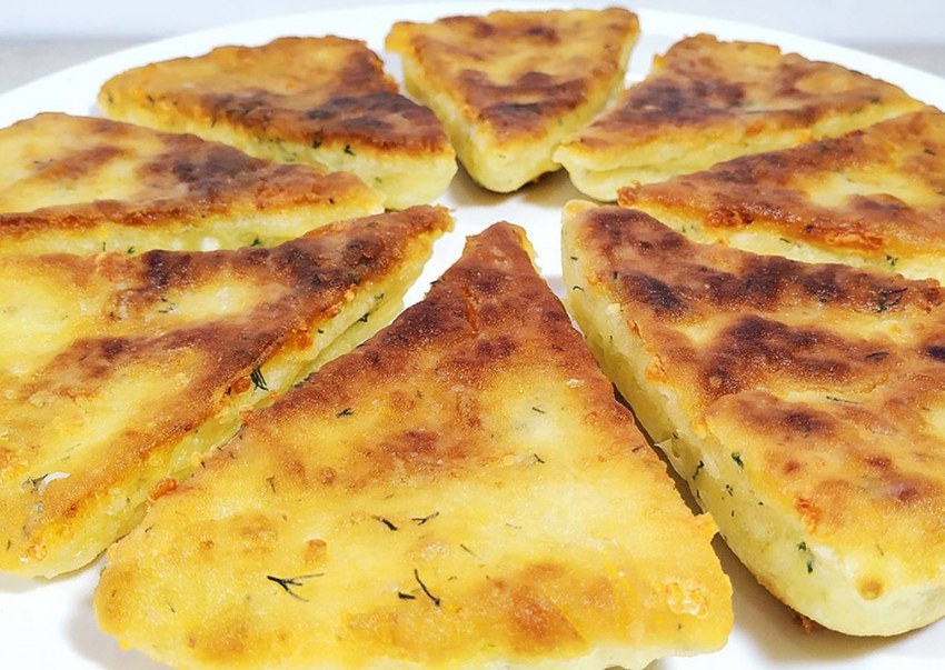 Лепешка с ветчиной и сыром